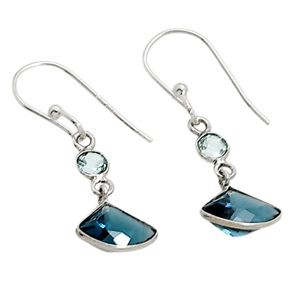 London Blue Topaz and Sky Blue Topaz Earrings E-1002 SDE91150