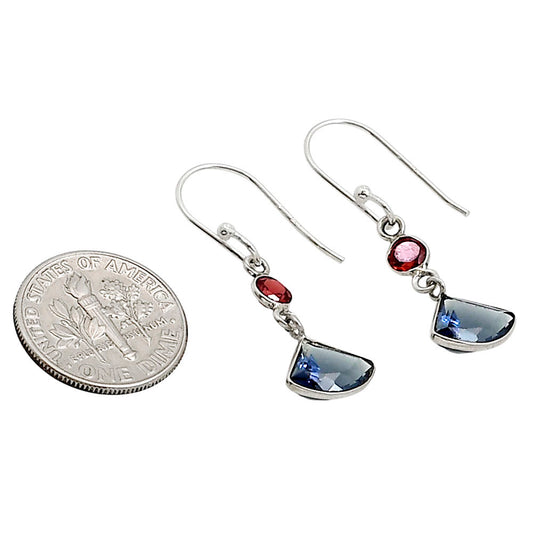 Tanzanite and Garnet Earrings E-1002 SDE91175