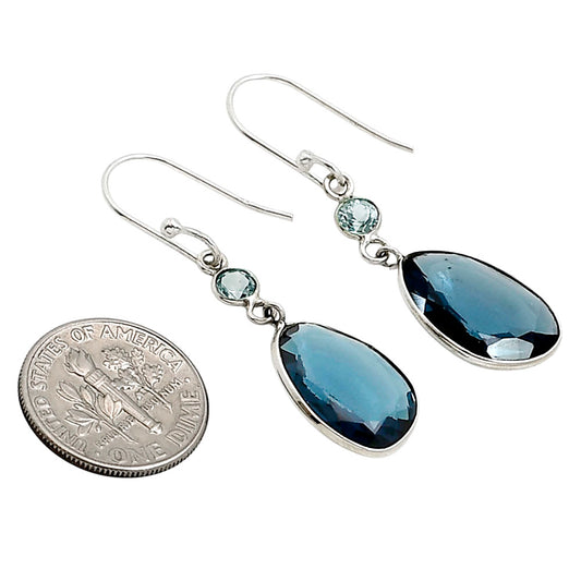 London Blue Topaz and Sky Blue Topaz Earrings E-1002 SDE91186
