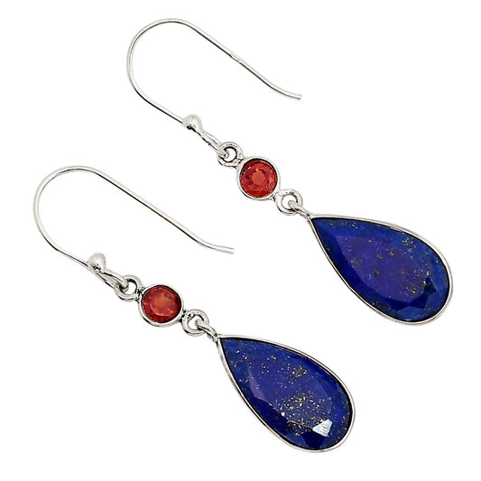 Lapis Lazuli and Garnet Earrings E-1002 SDE91220