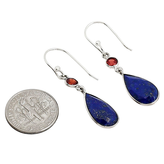 Lapis Lazuli and Garnet Earrings E-1002 SDE91220
