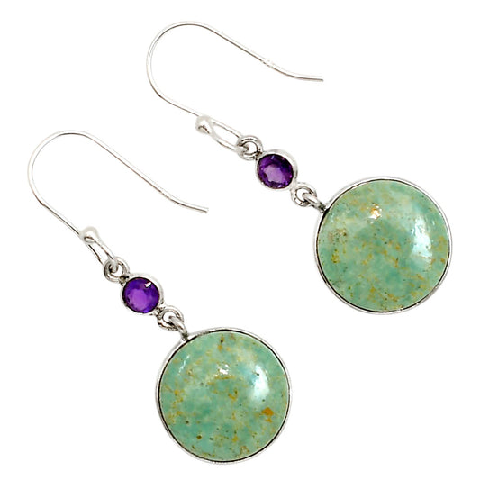 Utah Variscite and Amethyst Earrings E-1002 SDE91327
