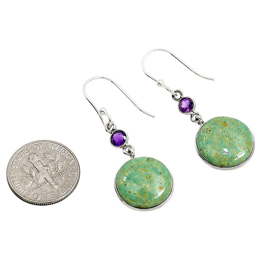 Utah Variscite and Amethyst Earrings E-1002 SDE91327