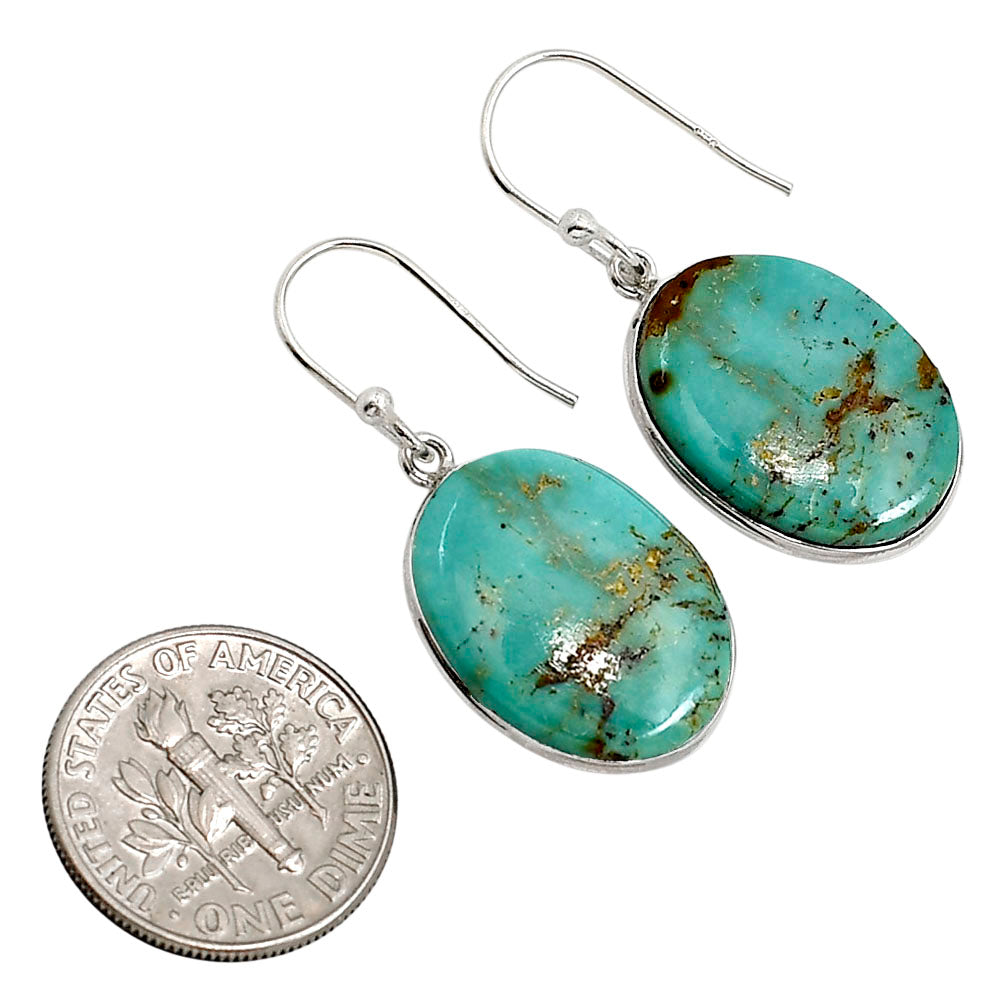 Natural Rare Turquoise Nevada Aztec Mt Earrings E-1001 SDE91530