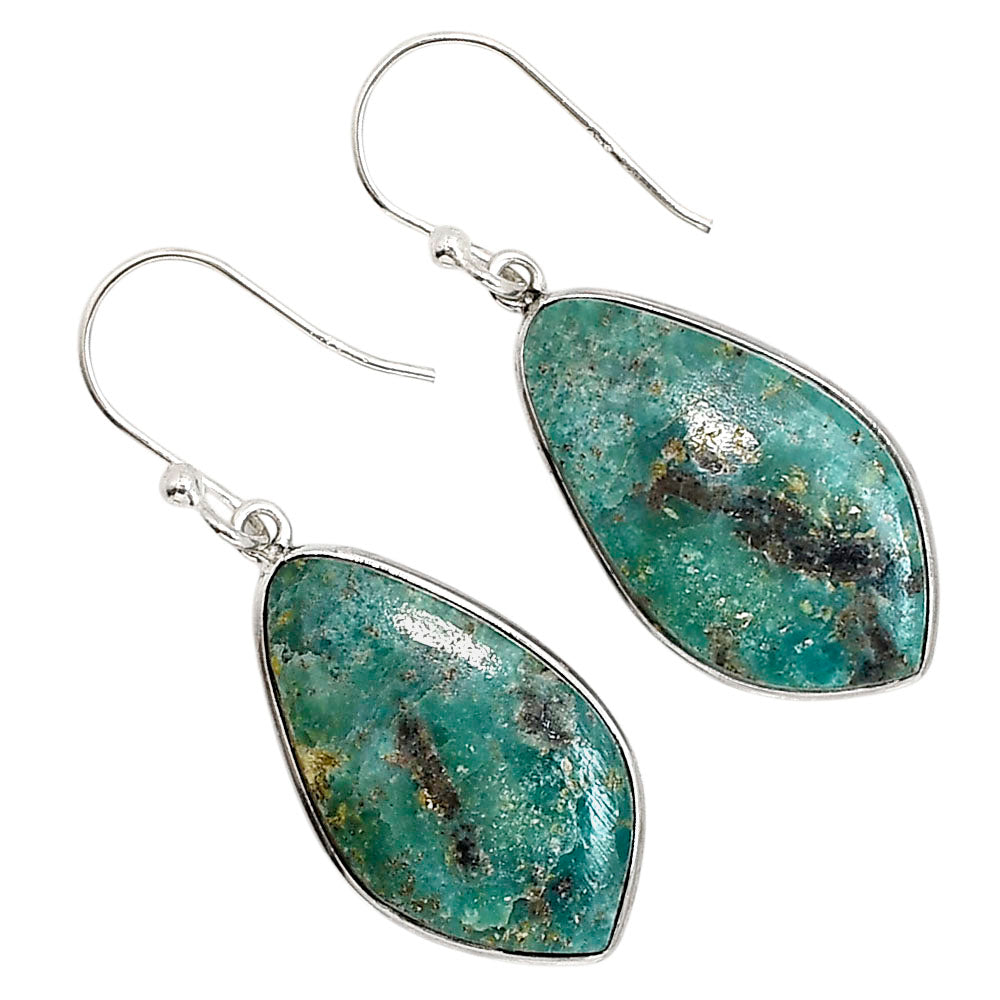 Kingman Copper Teal Turquoise Earrings E-1001 SDE91537