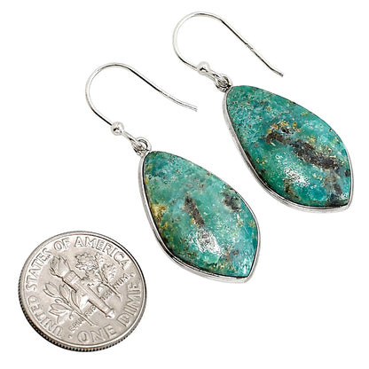 Kingman Copper Teal Turquoise Earrings E-1001 SDE91537