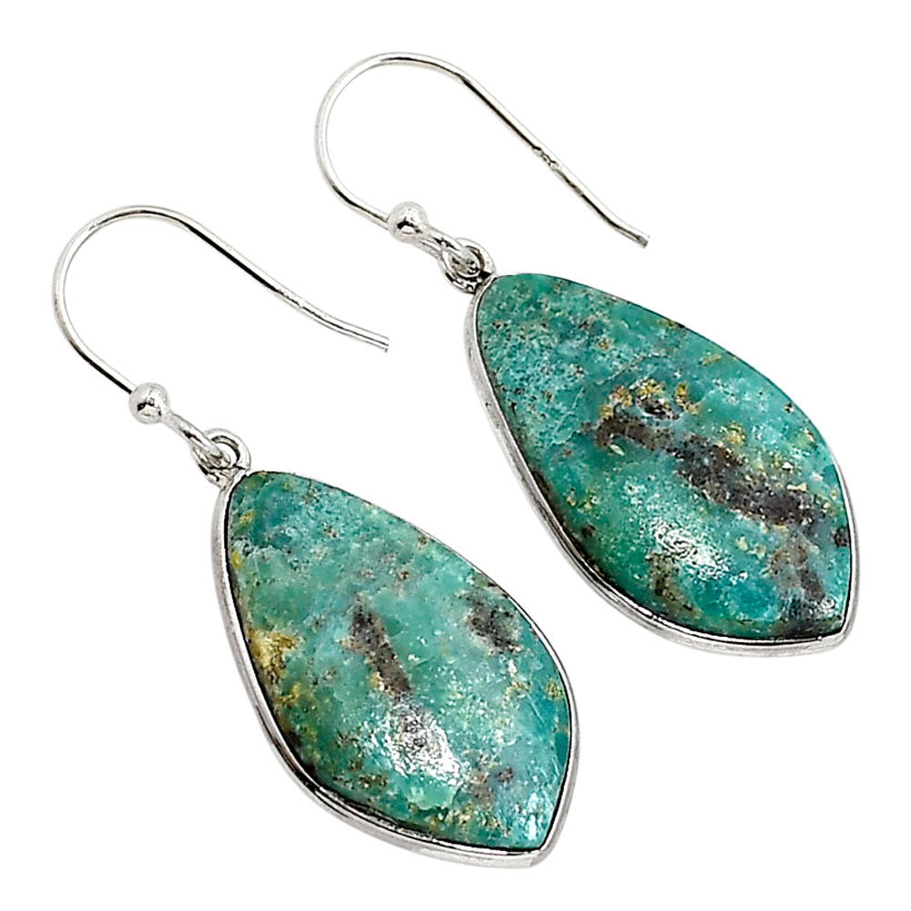 Kingman Copper Teal Turquoise Earrings E-1001 SDE91537