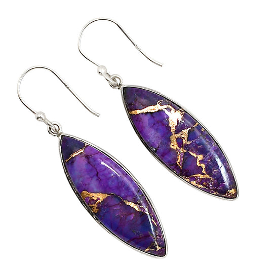 Copper Purple Turquoise Earrings E-1001 SDE91553