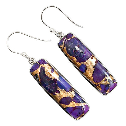 Copper Purple Turquoise Earrings E-1001 SDE91557