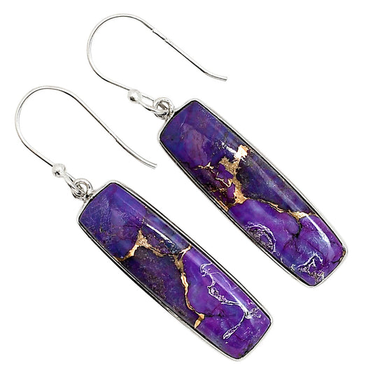 Copper Purple Turquoise Earrings E-1001 SDE91559