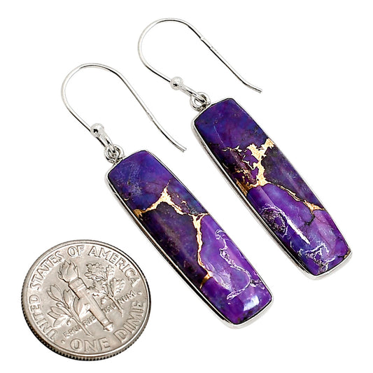 Copper Purple Turquoise Earrings E-1001 SDE91559