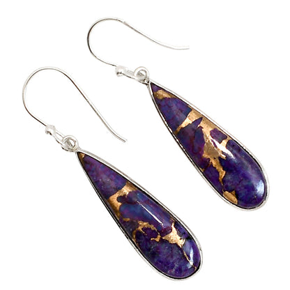Copper Purple Turquoise Earrings E-1001 SDE91562