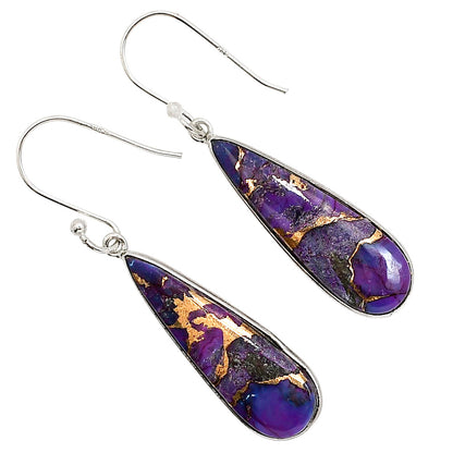 Copper Purple Turquoise Earrings E-1001 SDE91565