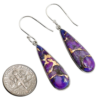 Copper Purple Turquoise Earrings E-1001 SDE91565