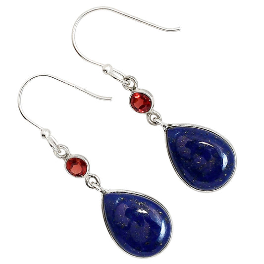 Lapis Lazuli and Garnet Earrings E-1002 SDE91600