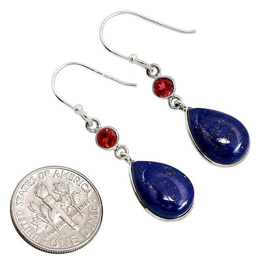 Lapis Lazuli and Garnet Earrings E-1002 SDE91600