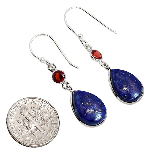 Lapis Lazuli and Garnet Earrings E-1002 SDE91601