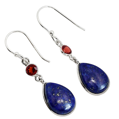 Lapis Lazuli and Garnet Earrings E-1002 SDE91601