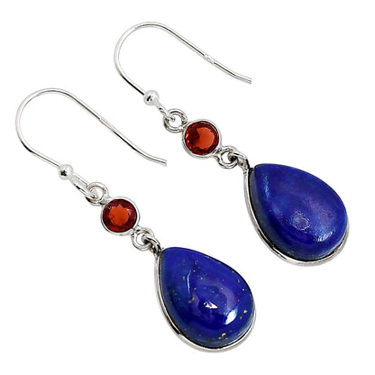 Lapis Lazuli and Garnet Earrings E-1002 SDE91602
