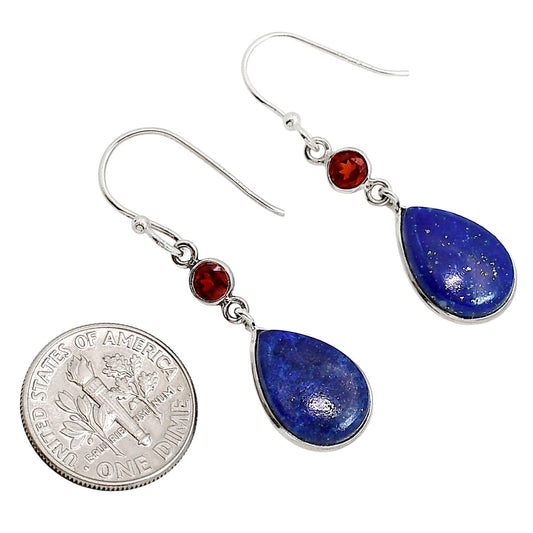 Lapis Lazuli and Garnet Earrings E-1002 SDE91604
