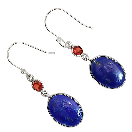 Lapis Lazuli and Garnet Earrings E-1002 SDE91606