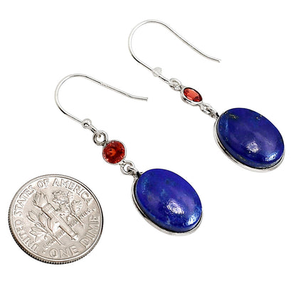 Lapis Lazuli and Garnet Earrings E-1002 SDE91606
