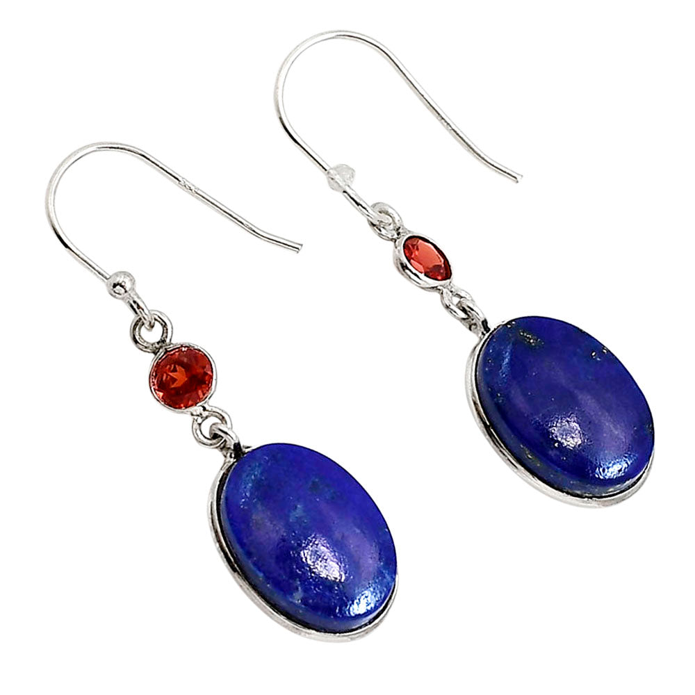 Lapis Lazuli and Garnet Earrings E-1002 SDE91606