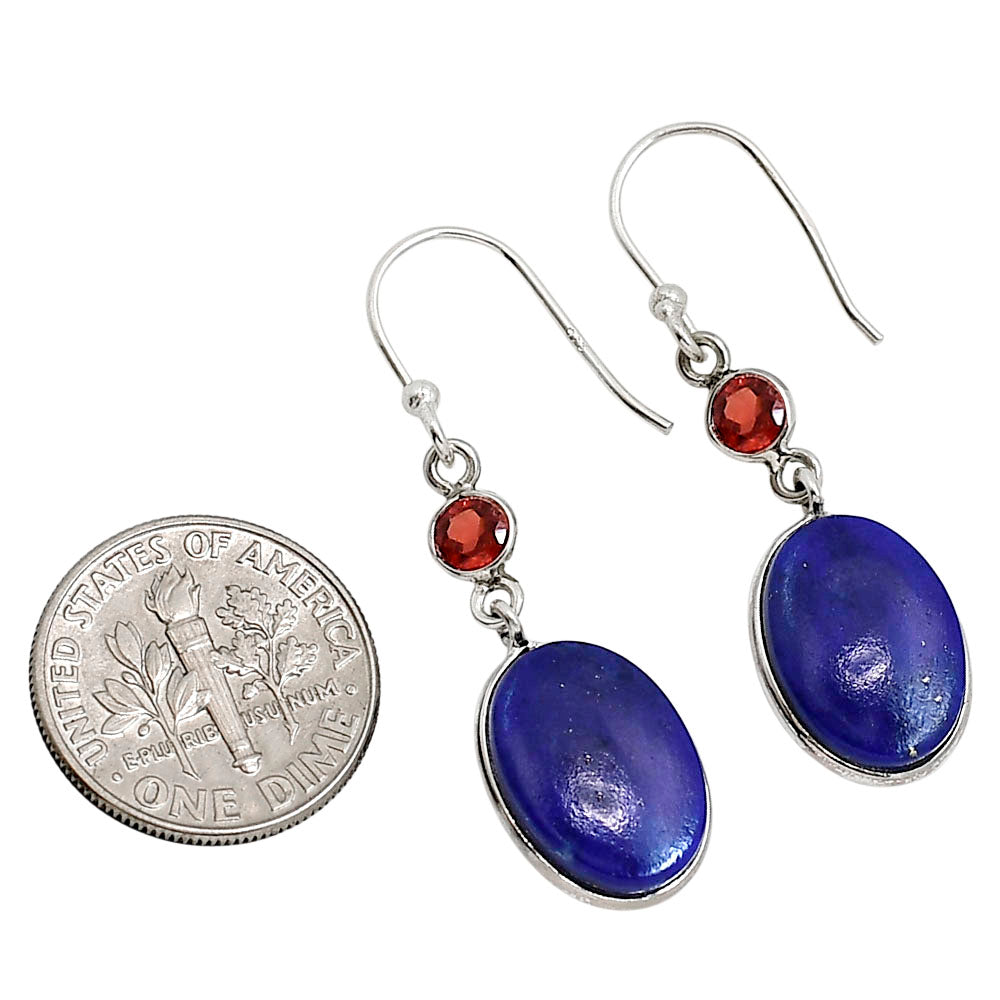 Lapis Lazuli and Garnet Earrings E-1002 SDE91607