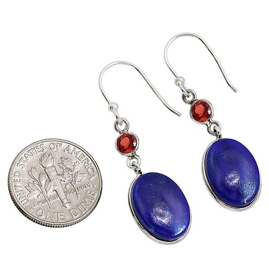Lapis Lazuli and Garnet Earrings E-1002 SDE91607