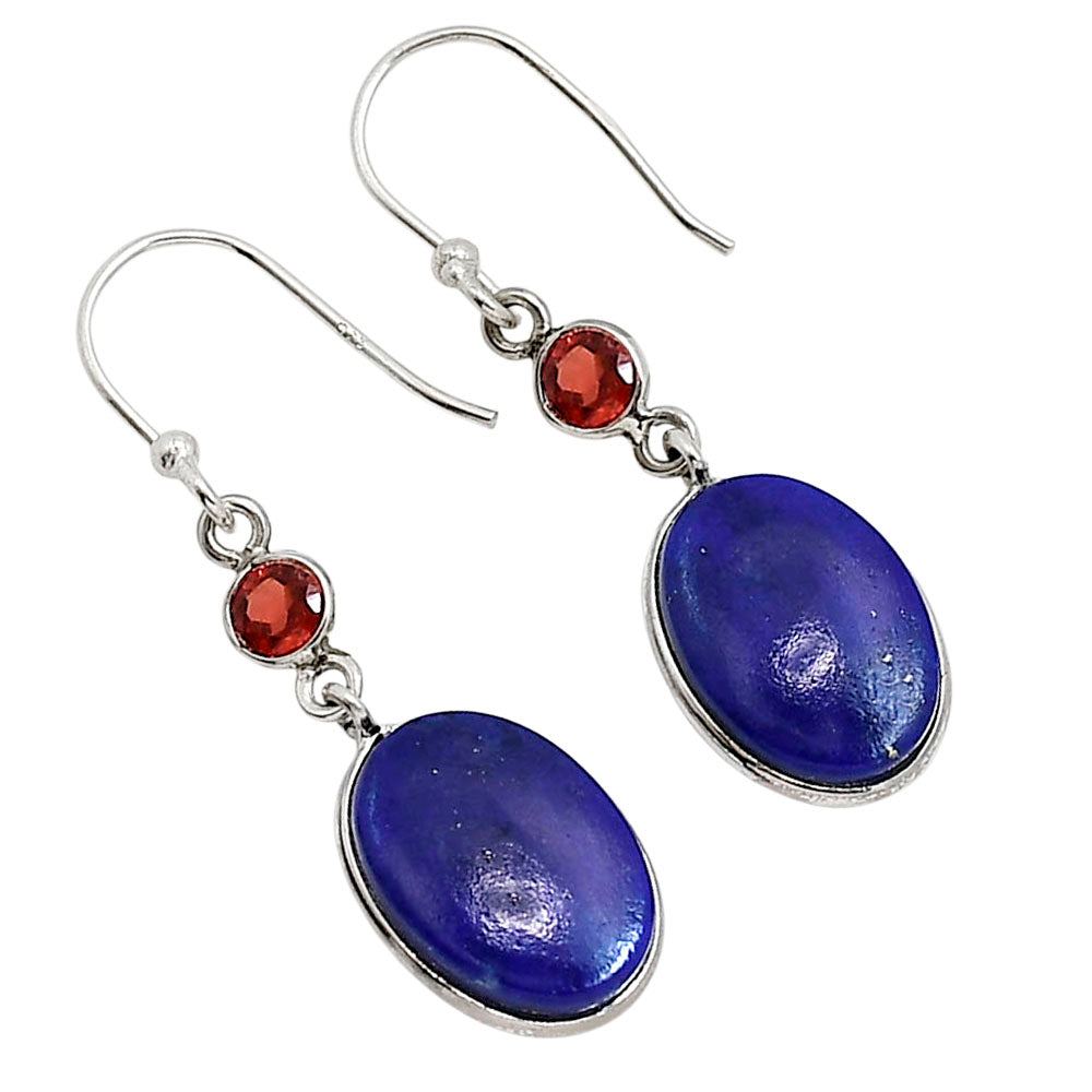 Lapis Lazuli and Garnet Earrings E-1002 SDE91607