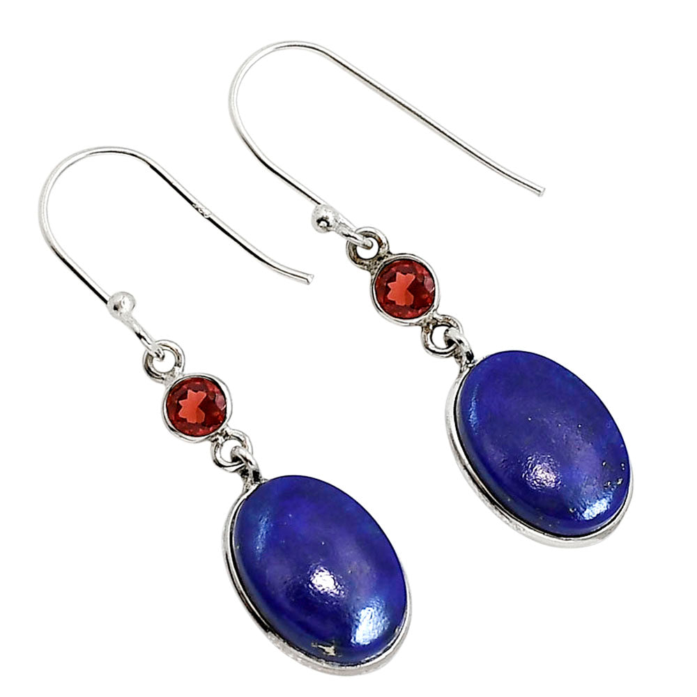 Lapis Lazuli and Garnet Earrings E-1002 SDE91608