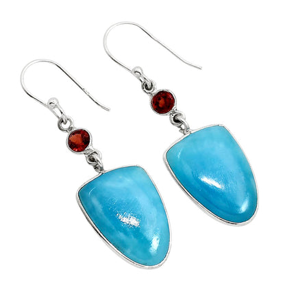 Smithsonite and Garnet Earrings E-1002 SDE91643