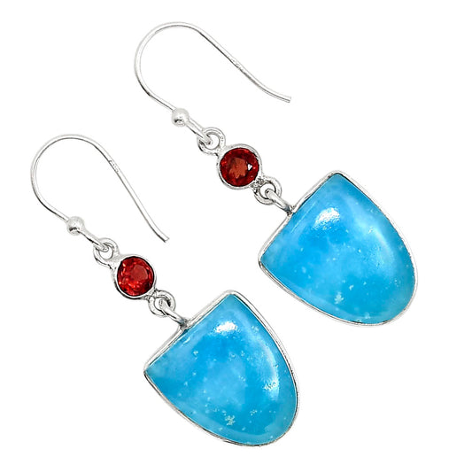 Smithsonite and Garnet Earrings E-1002 SDE91645