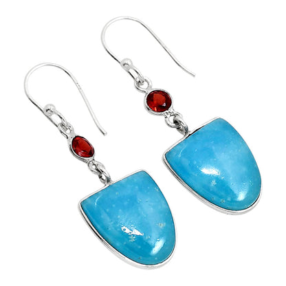 Smithsonite and Garnet Earrings E-1002 SDE91645