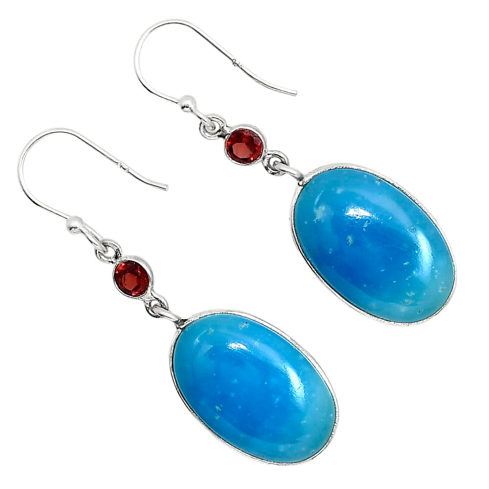 Smithsonite and Garnet Earrings E-1002 SDE91646