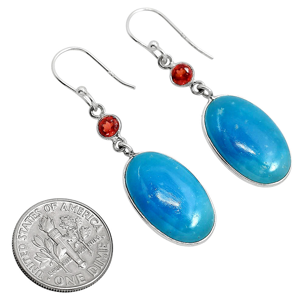 Smithsonite and Garnet Earrings E-1002 SDE91646