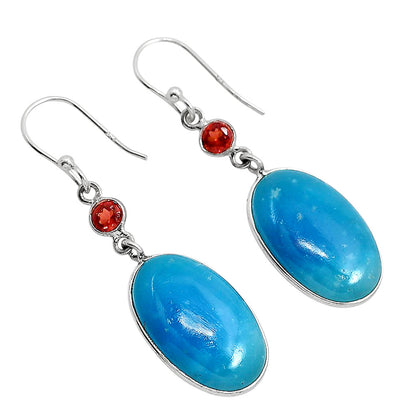 Smithsonite and Garnet Earrings E-1002 SDE91646