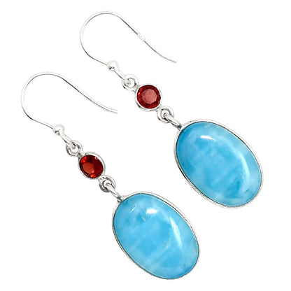 Smithsonite and Garnet Earrings E-1002 SDE91648