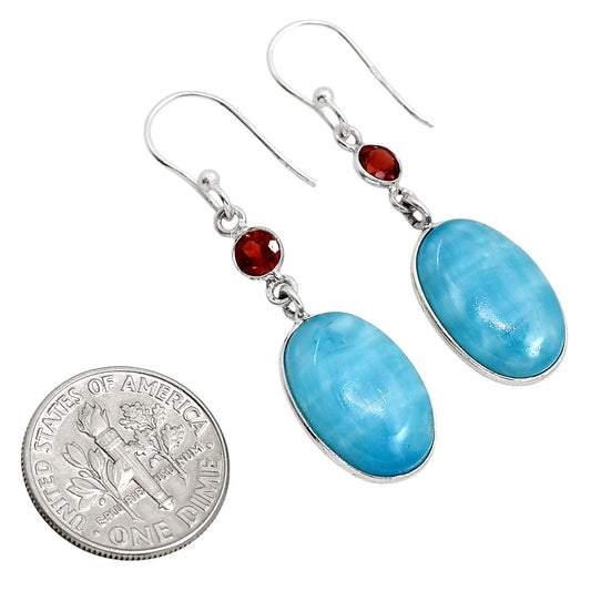 Smithsonite and Garnet Earrings E-1002 SDE91648