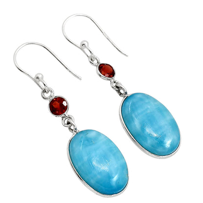 Smithsonite and Garnet Earrings E-1002 SDE91648