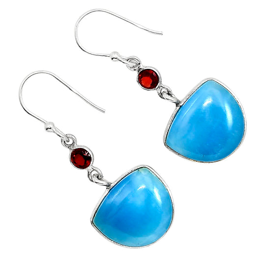 Smithsonite and Garnet Earrings E-1002 SDE91649