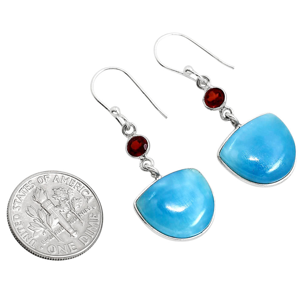 Smithsonite and Garnet Earrings E-1002 SDE91649