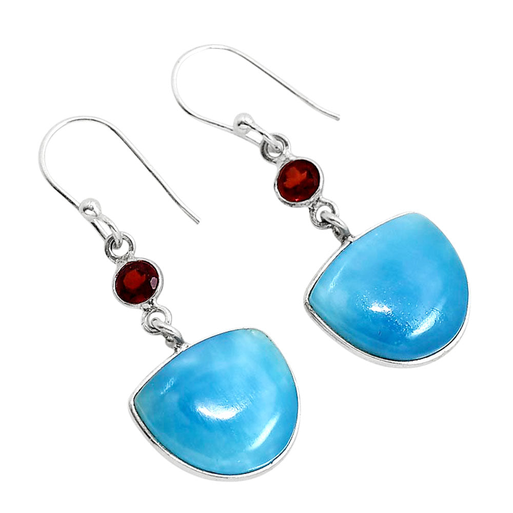 Smithsonite and Garnet Earrings E-1002 SDE91649