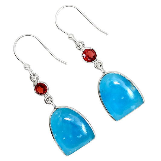 Smithsonite and Garnet Earrings E-1002 SDE91650