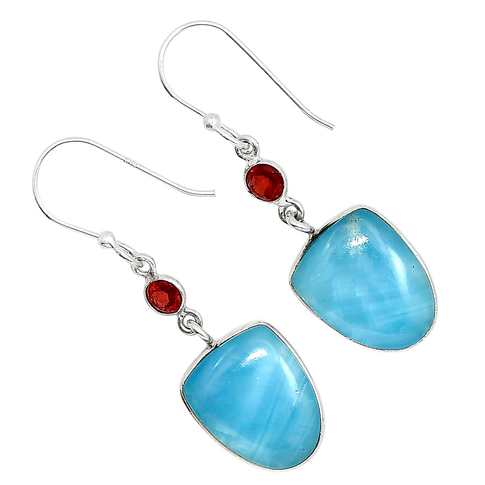 Smithsonite and Garnet Earrings E-1002 SDE91651