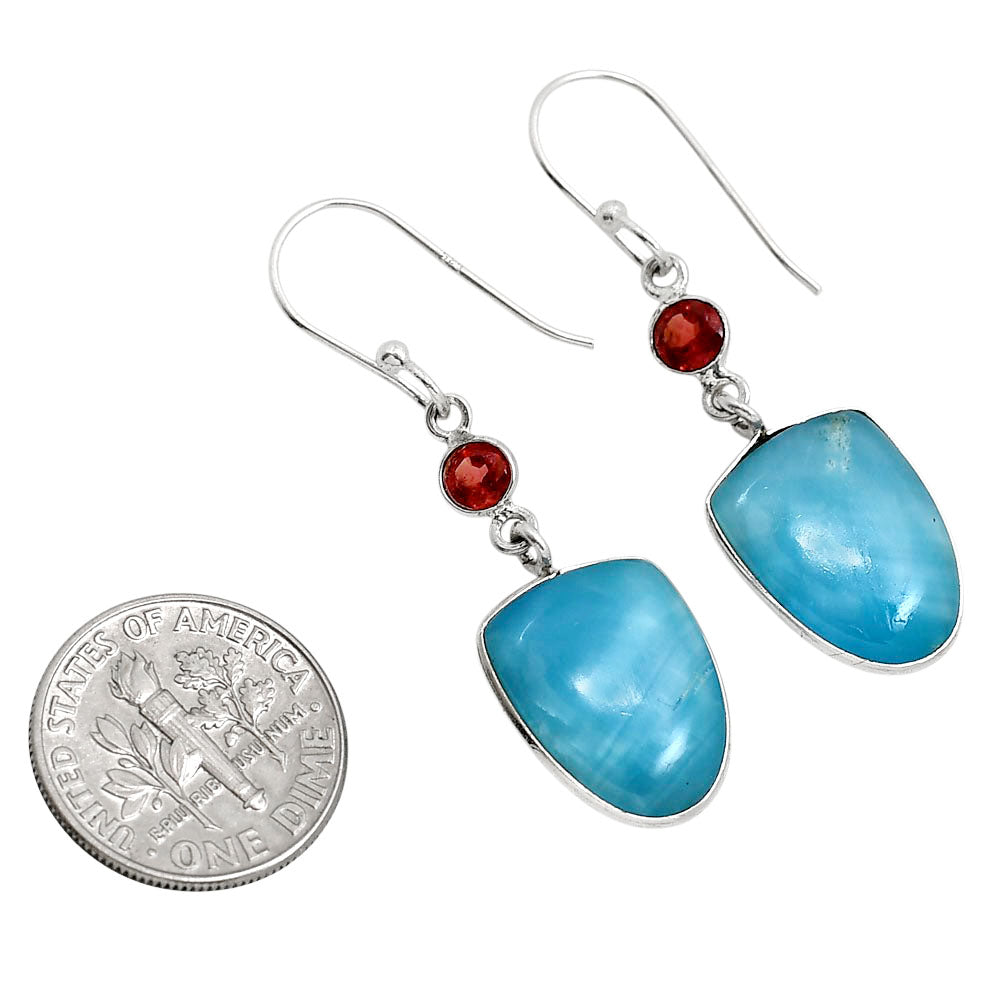 Smithsonite and Garnet Earrings E-1002 SDE91651