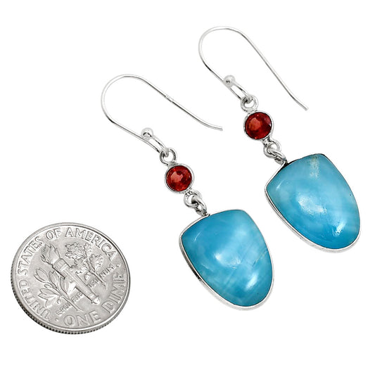 Smithsonite and Garnet Earrings E-1002 SDE91651