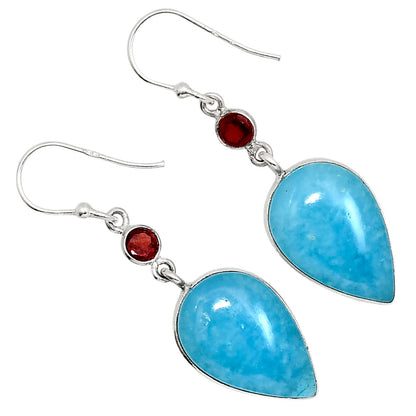 Smithsonite and Garnet Earrings E-1002 SDE91652