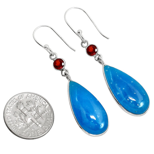 Smithsonite and Garnet Earrings E-1002 SDE91653