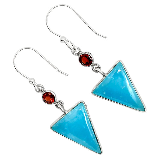 Smithsonite and Garnet Earrings E-1002 SDE91655